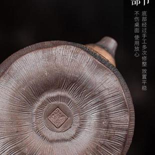 鎏金铁釉荷香正把壶 日式 陶瓷功夫茶壶壶手执壶普洱泡茶器