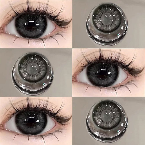 雾面雪山黑美瞳日抛10片一次性大直径水感自然款装正品隐形眼镜