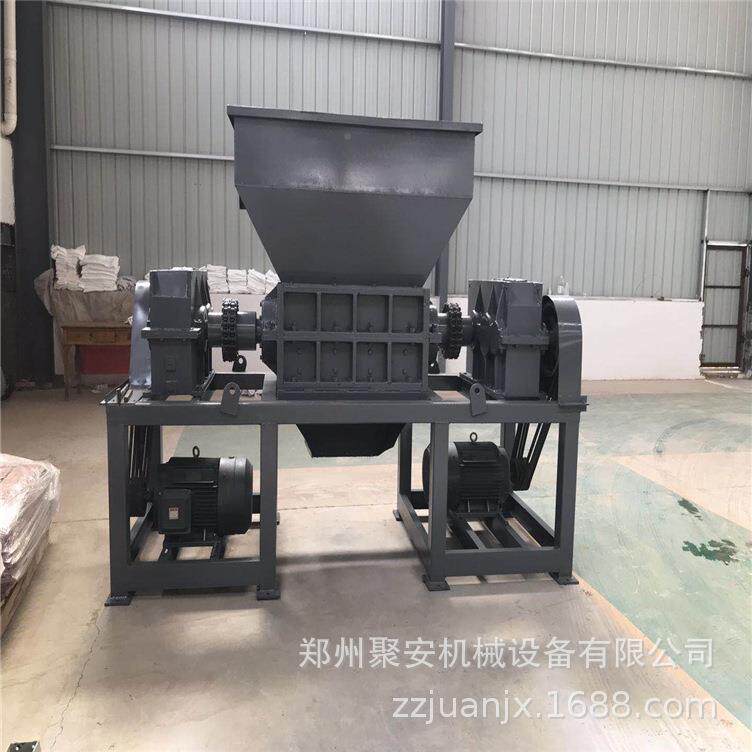 废料旧金VXC属油漆桶轮胎家具破碎机 橡碎胶塑木材托双盘大型轴撕