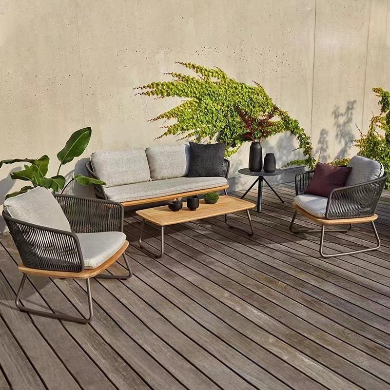 定制外沙发别墅休闲腐柚木发防露台庭沙院柚木卢娜室外防水防户晒
