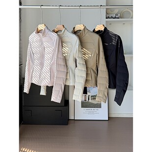 明摩羽绒服lulu家鸭绒瑜伽女2025新款户外排骨修身显瘦小个子轻薄