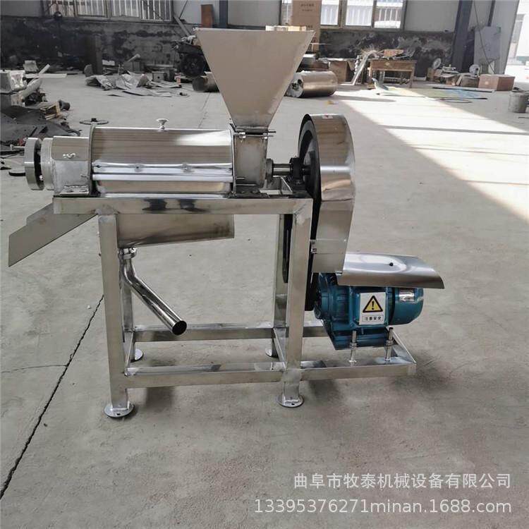 大型苹果凤梨螺旋榨汁机工业桃子桑葚树莓打浆机生姜蒜破碎挤汁机