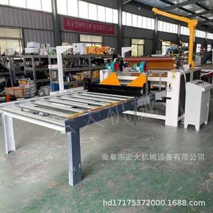 全自动木饰面大板覆膜机墙钢板贴面机码 垛冷热胶两用PUR平贴机