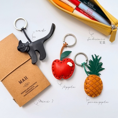 网汇鹅·FABRIANO飞碧纳 真皮百变造型钥匙挂饰扣