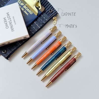 MARKS days系列镀金黄铜笔杆中性笔签字笔速干黑色油墨0.5mm