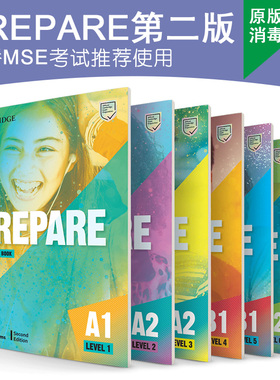 进口 剑桥中学英语教材Cambridge Prepare 第二版1/2/3/4/5/6/7级别 学生书/练习册 五级考试KET/PET/FCE/ 学生课外辅导书