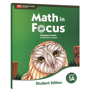 新加坡中学数学教材 Math in Focus(2020年新版) Student Edition/Extra Practice and Homework Course 1/2/3 AB Singapore Math