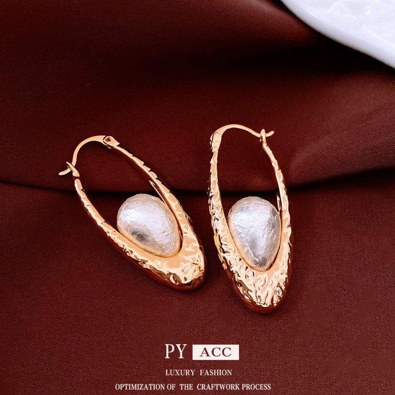 吊坠耳饰18欧美风耳环水滴形真金