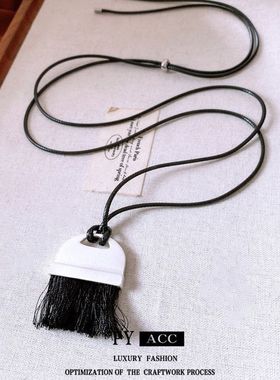 简约vintage流苏项链休闲百搭小