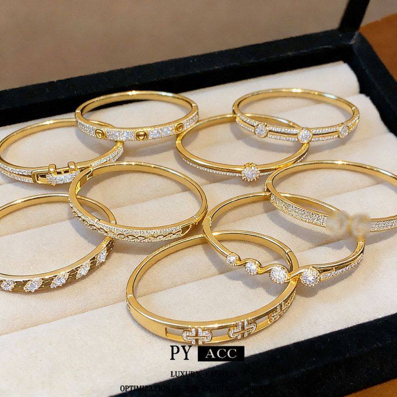 手镯卡扣简约设计感马蹄手环电镀轻奢风真金气质百搭时尚手饰18k,饰品/流行首饰/时尚饰品新,手镯,淘宝优惠券,粉丝福利购,淘宝优惠卷