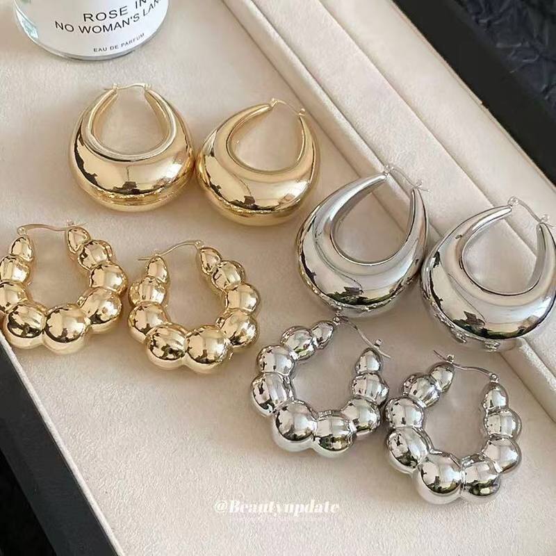 形耳扣轻奢耳坠欧美女新款夸张