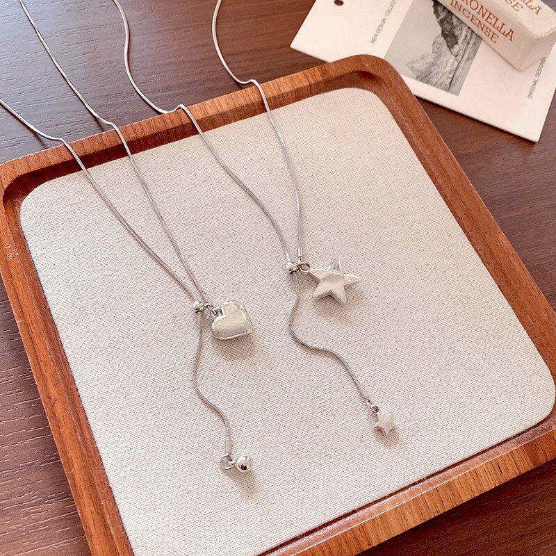 可长款党配饰轻奢女款学生调节秋冬小众项链百搭高级感毛衣链星星