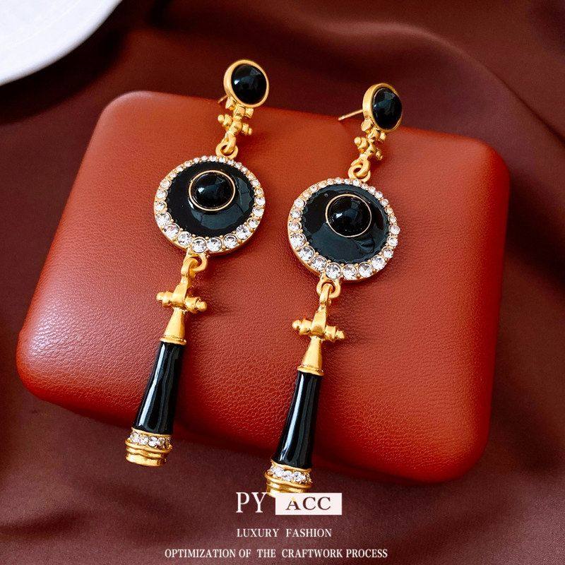 气质耳环vintage滴油吊坠复古圆形中古时尚耳饰百搭银针个性耳钉,饰品/流行首饰/时尚饰品新,耳环,淘宝优惠券,粉丝福利购,淘宝优惠卷