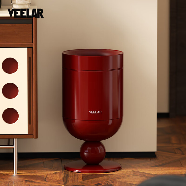 VEELAR无盖垃圾桶高脚杯高颜值