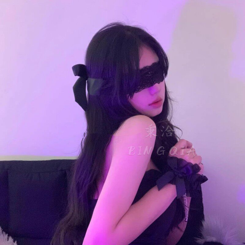 纯欲眼罩性感禁欲系蕾丝手链