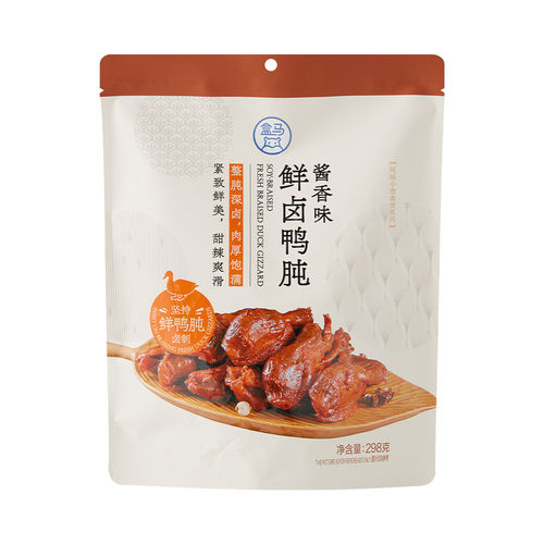 盒马MAX 酱香鸭肫298g解馋办公下酒菜香辣味盐水肫鸭胗肝小吃