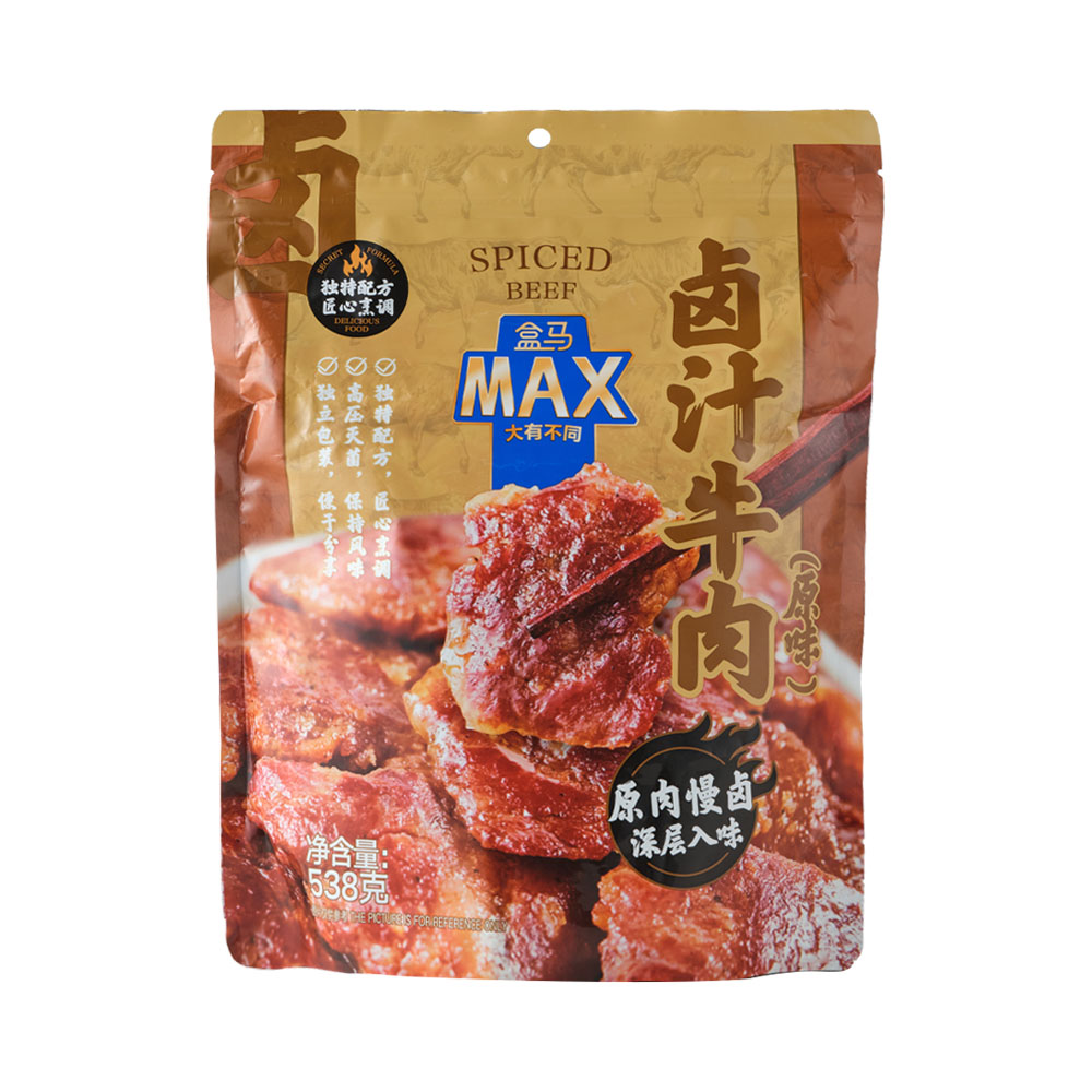 盒马MAX 原味卤汁牛肉538g休闲卤味零食独立小包装