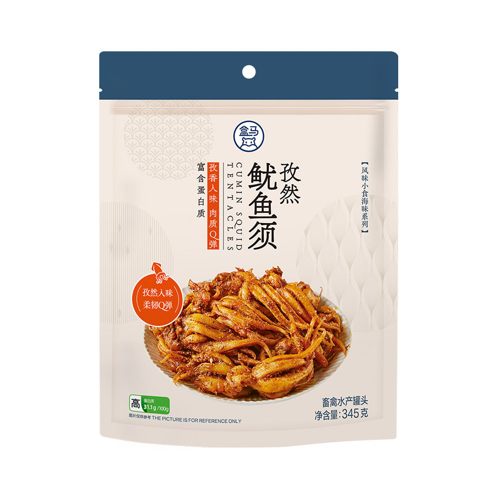 盒马MAX 孜然鱿鱼须345g小酒馆系列零食独立包装休闲解馋袋装即食