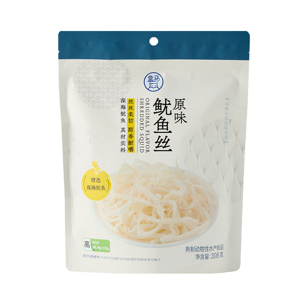盒马MAX 原味鱿鱼丝308g 休闲网红小零食解馋干货新鲜独立小包装