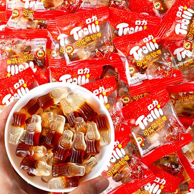 德国口力Trolli可乐瓶橡皮糖软糖QQ糖孩子儿童学生奖励小零食品