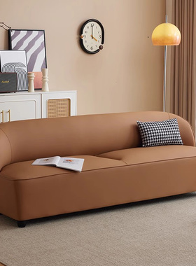 小沙发简约双人三人小户型办公室服装店理发店咖啡店皮艺布艺沙发