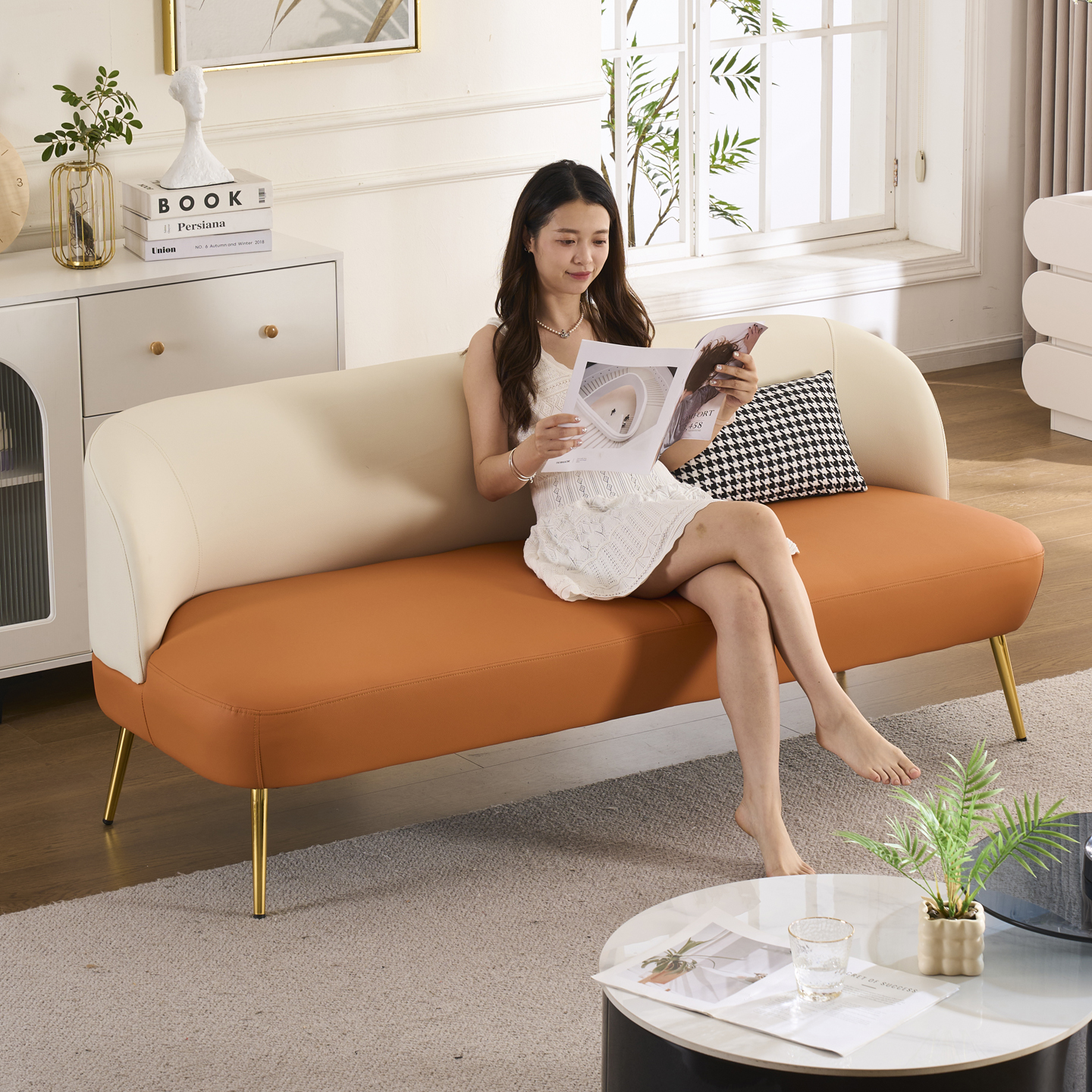 北欧风小户型客厅现代简约小沙发