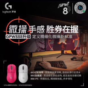 罗技 鹰眼无线电竞鼠标双模游戏笔记本狗屁王四代外设拆包 GPW4