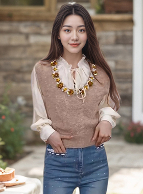 Miele Kohler夏季新款高级感韩系亮片麻花百搭女装背心MKKQ35047