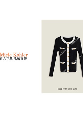 Miele Kohler秋季新款潮高端单排扣百搭女款毛衣开衫MKKQ36147-2