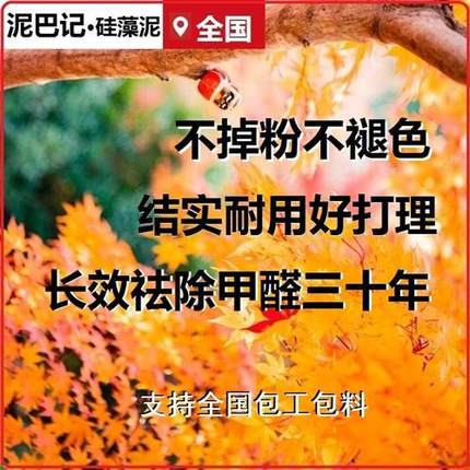 泥巴记硅藻泥中粗料环保儿童房电视背景墙客厅卧室图案包工包料