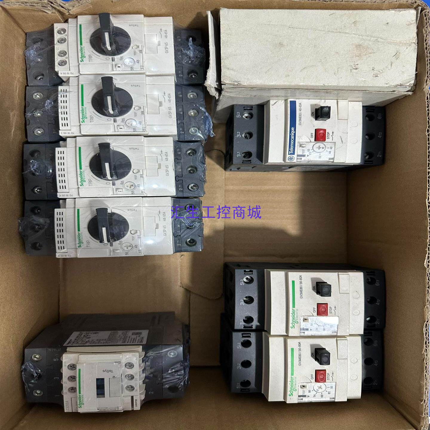 [汇生工控]施耐德电机保护断路器GV3P65GV3ME63直流接触器