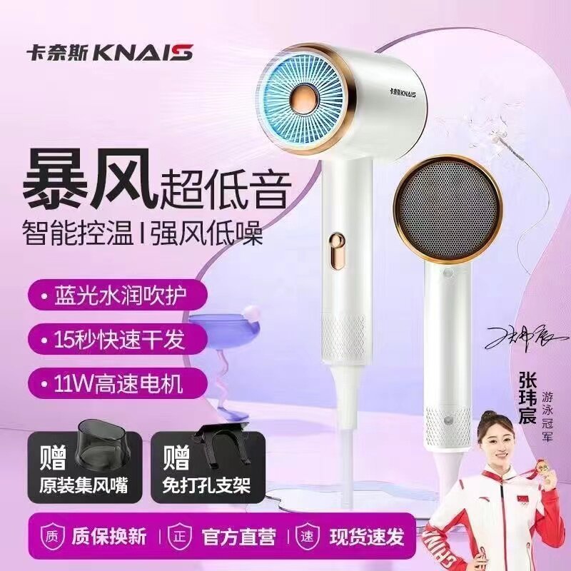 高速电吹风机家用大功率速干蓝光负离子静音电吹风筒冷热风