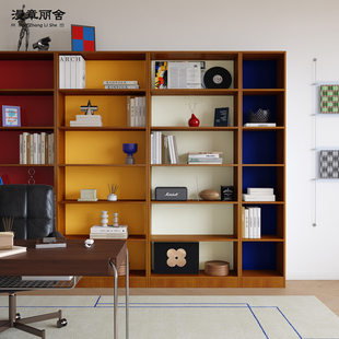 包豪斯书柜组合柜书架落地置物架客厅靠墙收纳柜家用储物柜展示柜