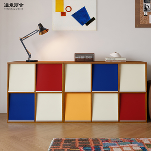 包豪斯书柜杂志柜自由组合柜格子柜客厅收纳柜落地储物柜落地书柜