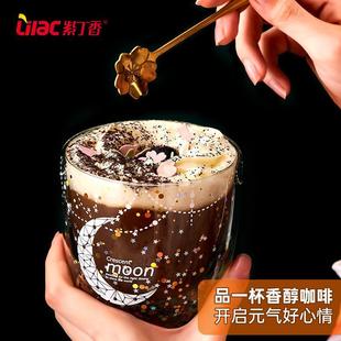 创意双层隔热玻璃杯咖啡杯家用大容量水杯女办公室泡茶杯子男防烫