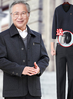 夹克衫男士夹克翻领秋冬