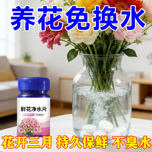 鲜花专用净水片免换水培植物通用保鲜消毒片专用消毒片醒花保鲜