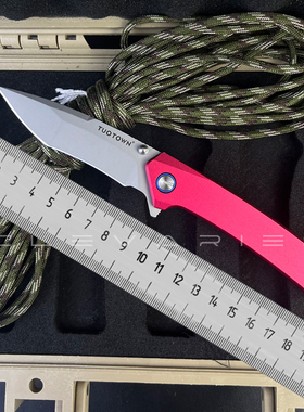 TUOTOWN正品折刀户外折叠刀高硬度露营水果刀T6铝柄AUS8钢