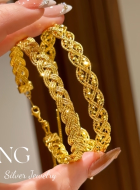king银饰珠宝S925银金圈贵女手链