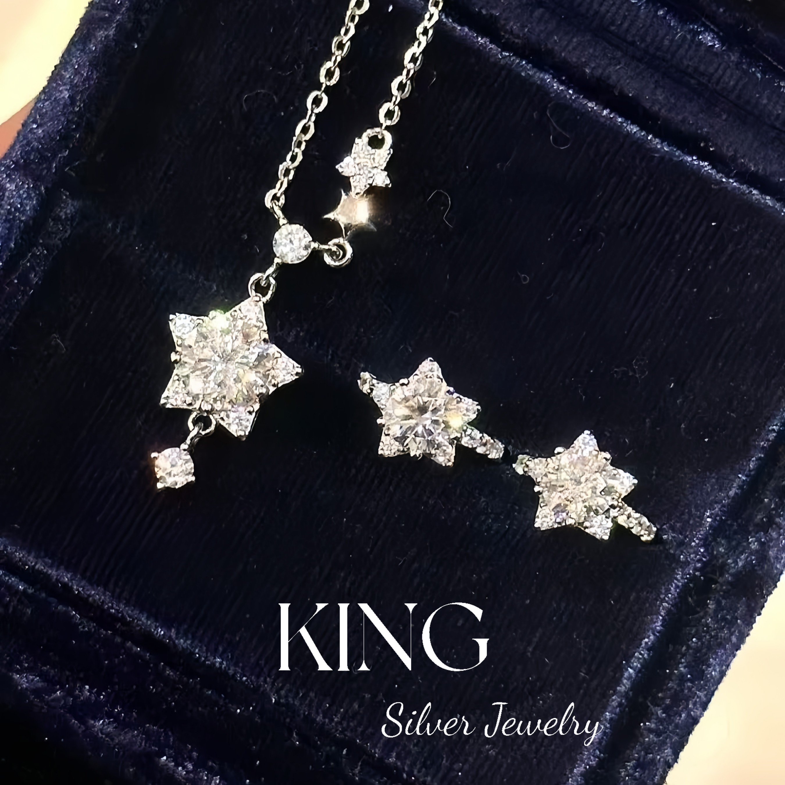 king银饰珠宝S925银璀璨星星套装