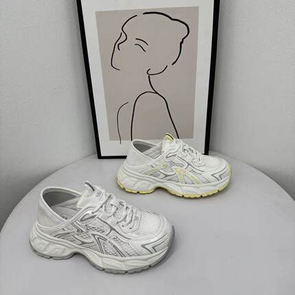 复古网面透气老爹鞋女2026春季5cm厚底增高小个子百搭运动休闲鞋