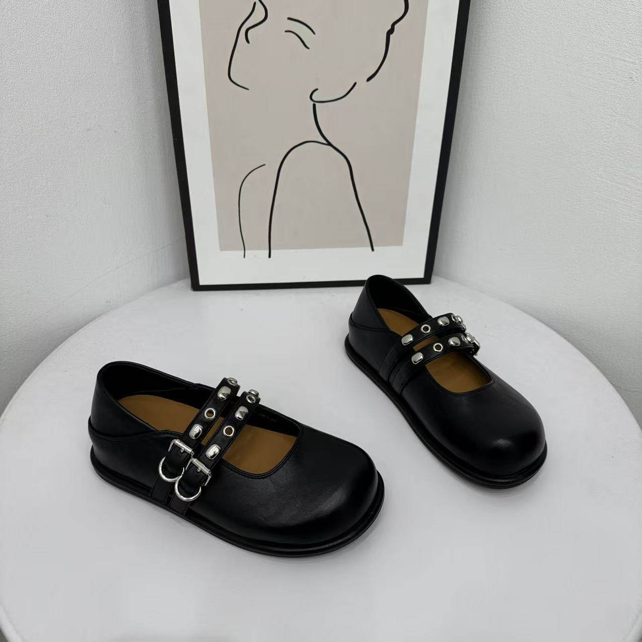 2026春季新款复古玛丽珍鞋女款低帮两穿搭扣平底宽边学生小皮鞋潮,女鞋,勃肯鞋/软木鞋,淘宝优惠券,粉丝福利购,淘宝优惠卷