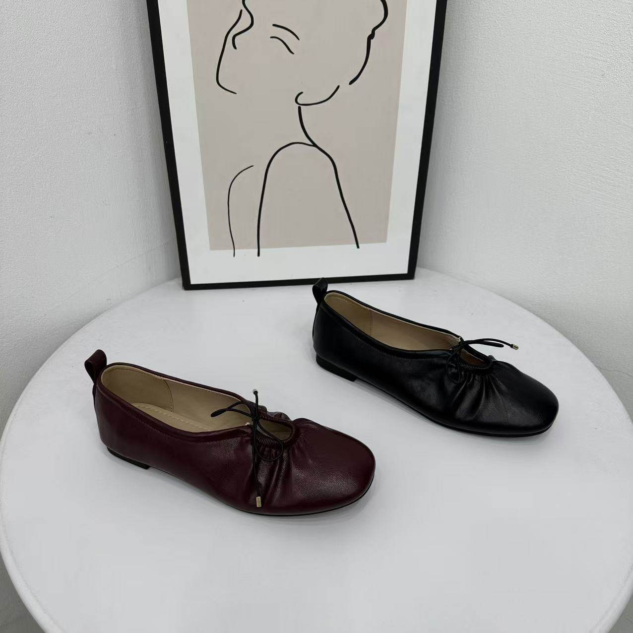 法式复古小香风平底芭蕾玛丽珍鞋女2026春季新款真皮圆头浅口单鞋,女鞋,深口单鞋,淘宝优惠券,粉丝福利购,淘宝优惠卷