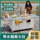不锈钢柴火灶户外移动大锅台农村柴火炉家用新式 大铁锅无烟双锅灶