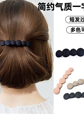 过渡期发夹短发留头发尴