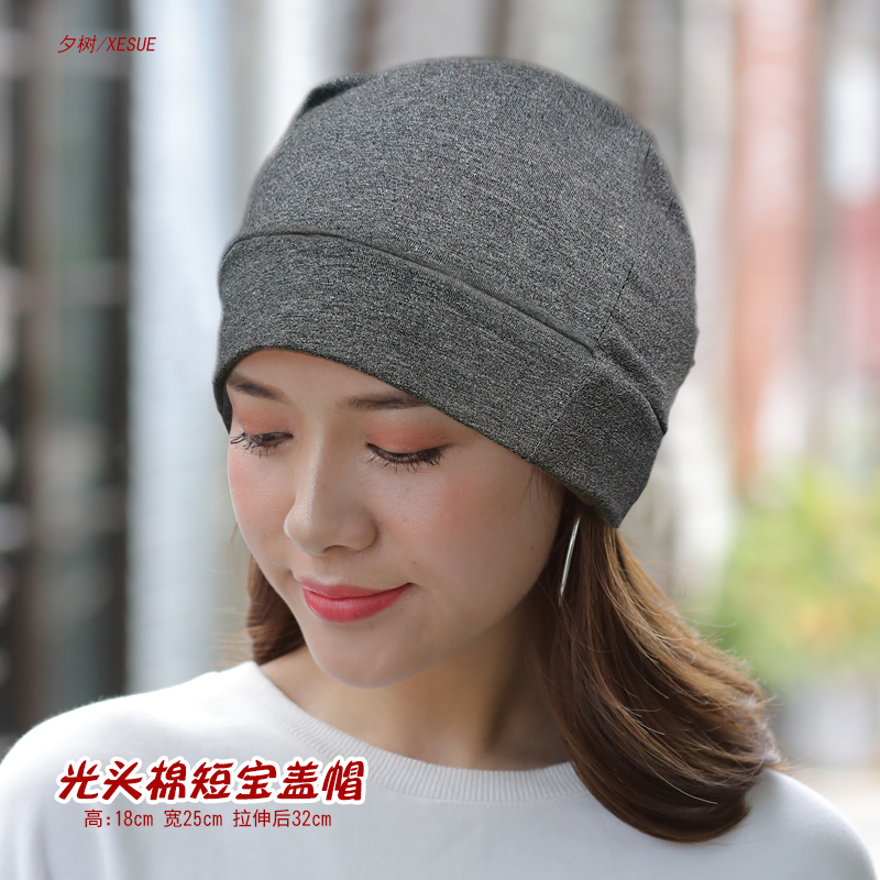 晚上睡觉戴的单帽子女夏空调防风睡帽月子帽产后纯棉包头帽防乱发