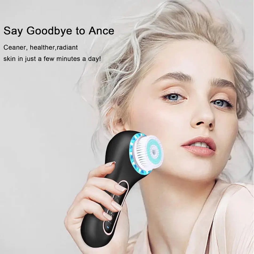 跨境电动洗脸仪洁面仪神器男生女生毛孔清洁器超声波深层洗面机刷