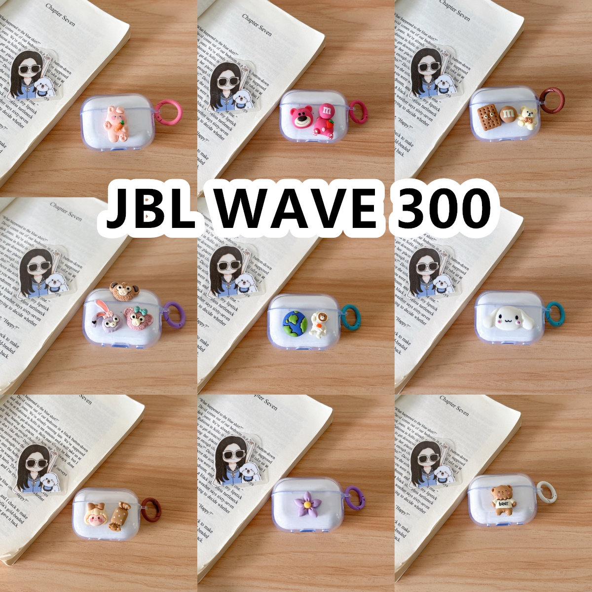 适用于JBL WAVE 300耳机套透明DIY手作经典卡通保护套防摔可爱