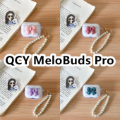 适用于QCY Pro耳机套透明DIY手作蝴蝶结珍珠手串保护套防摔可爱 MeloBuds