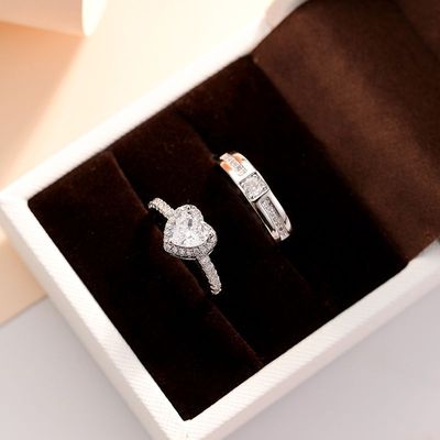 韩版结婚戒指情侣戒指婚礼